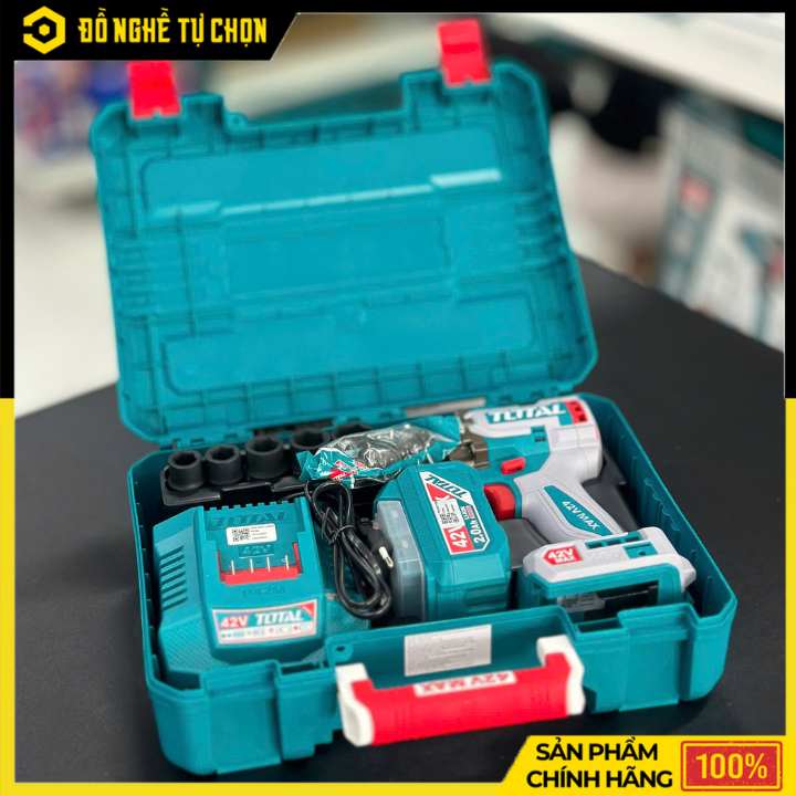 Máy siết buloong không chổi than dùng pin 42V Total TIWLI42461