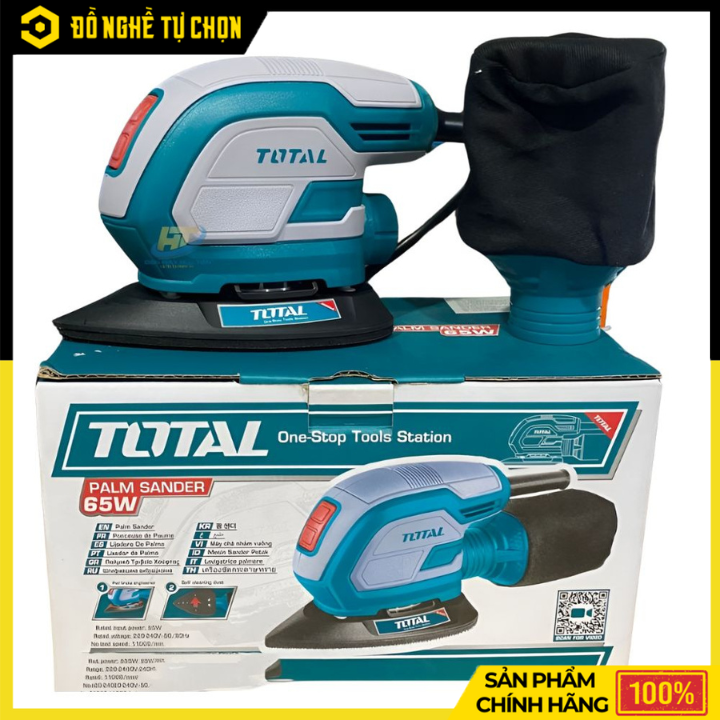 Máy Chà Nhám 65W Total TMS6505 93x133mm Gọn Nhẹ Hiệu Quả | Hàng Chính Hãng, Có VAT