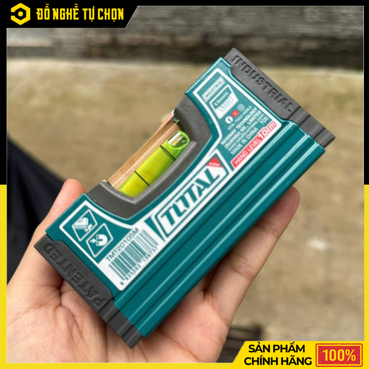 Thước Thủy Từ Tính 100mm Total TMT20105M – Mini 10cm, 2 Nam Châm Hút, Chuẩn VPA Chính Xác | Hàng Chính Hãng, Có VAT