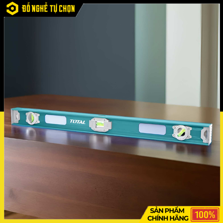 Thước Thủy Từ Tính 1200mm Total TMT212026 – Nhôm Dày 2mm, Có Nam Châm Hút Chính Xác Cao | Hàng Chính Hãng, Có VAT