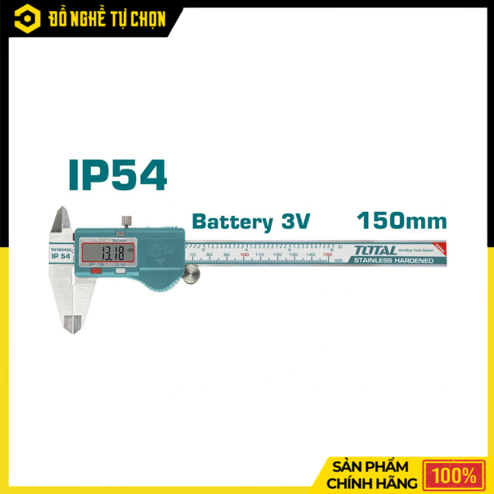 Thước Cặp Điện Tử 0-150mm Total TMT321506 IP54 | Hàng Chính Hãng, Có VAT