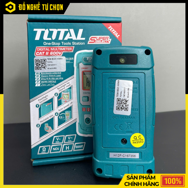 Đồng Hồ Đo Điện Vạn Năng Total TMT460011 – Đo Chính Xác, Hiển Thị Rõ Nét, Dễ Sử Dụng | Hàng Chính Hãng, Có VAT
