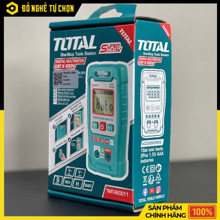 Đồng Hồ Đo Điện Vạn Năng Total TMT460011 – Đo Chính Xác, Hiển Thị Rõ Nét, Dễ Sử Dụng | Hàng Chính Hãng, Có VAT
