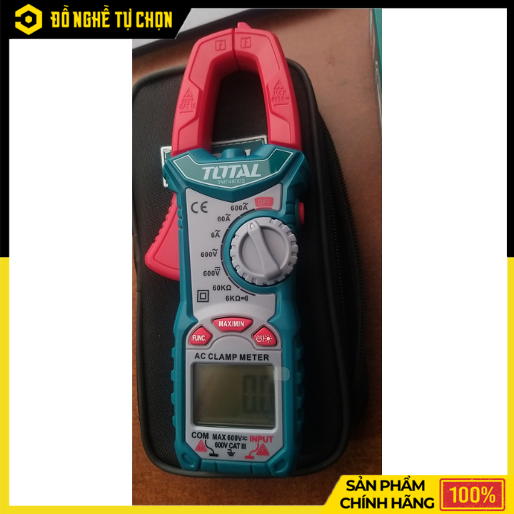 Kìm Đo AC Kỹ Thuật Số Total TMT46003 Đo Dòng Điện Chính Xác, Màn Hình LCD Rõ Nét, An Toàn Khi Sử Dụng | Hàng Chính Hãng, Có VAT