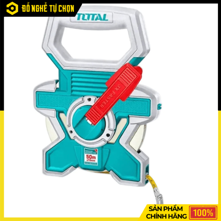Thước Dây Sợi Thủy Tinh 50m x 15mm Total TMTF18506 Bền Bỉ Chính Xác | Hàng Chính Hãng, Có VAT