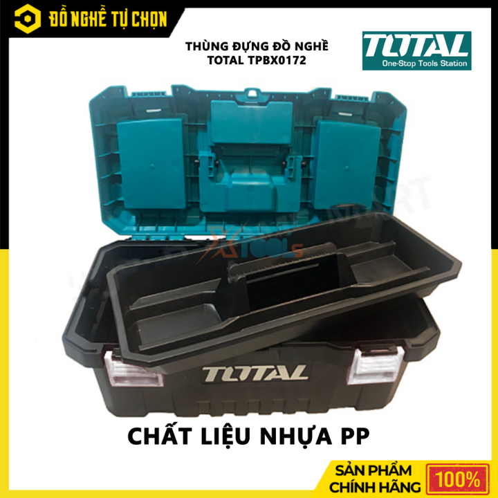 Thùng Đựng Đồ Nghề 17 Inch Khóa Kim Loại Total TPBX0172 – Chắc Chắn, An Toàn, Dung Tích Lớn | Hàng Chính Hãng, Có VAT
