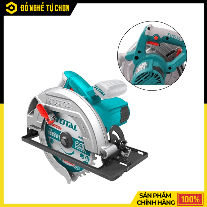 Máy Cưa Đĩa Tròn 185mm Total TS1161856 – Công Suất 1600W, Cắt Mạnh Mẽ, Chính Xác | Hàng Chính Hãng, Có VAT