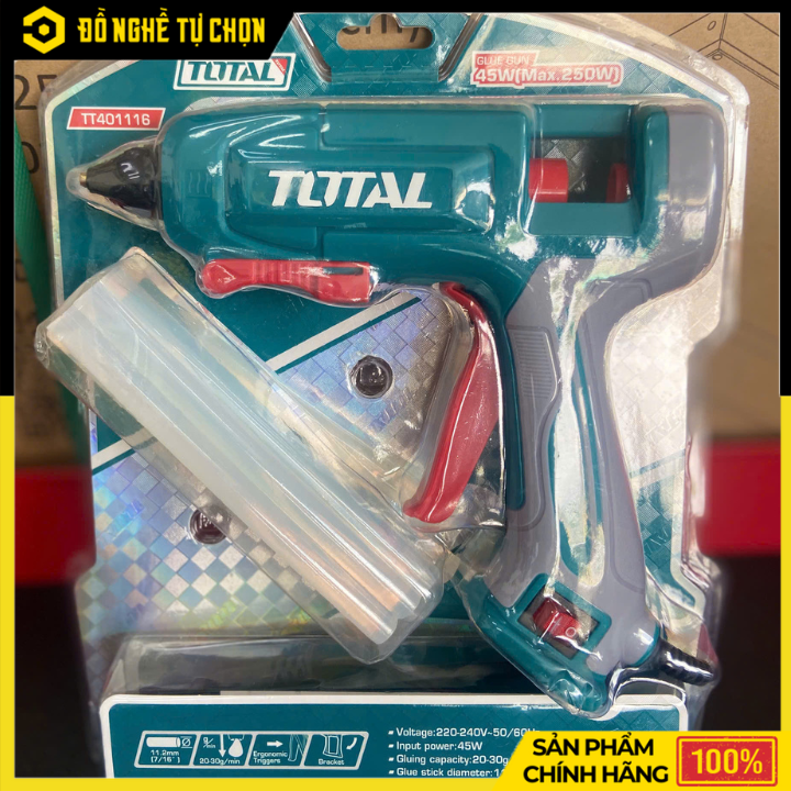 Máy Bắn Keo Total TT401116 – 45W – Kèm 8 Que Keo – Hàng Chính Hãng Có VAT