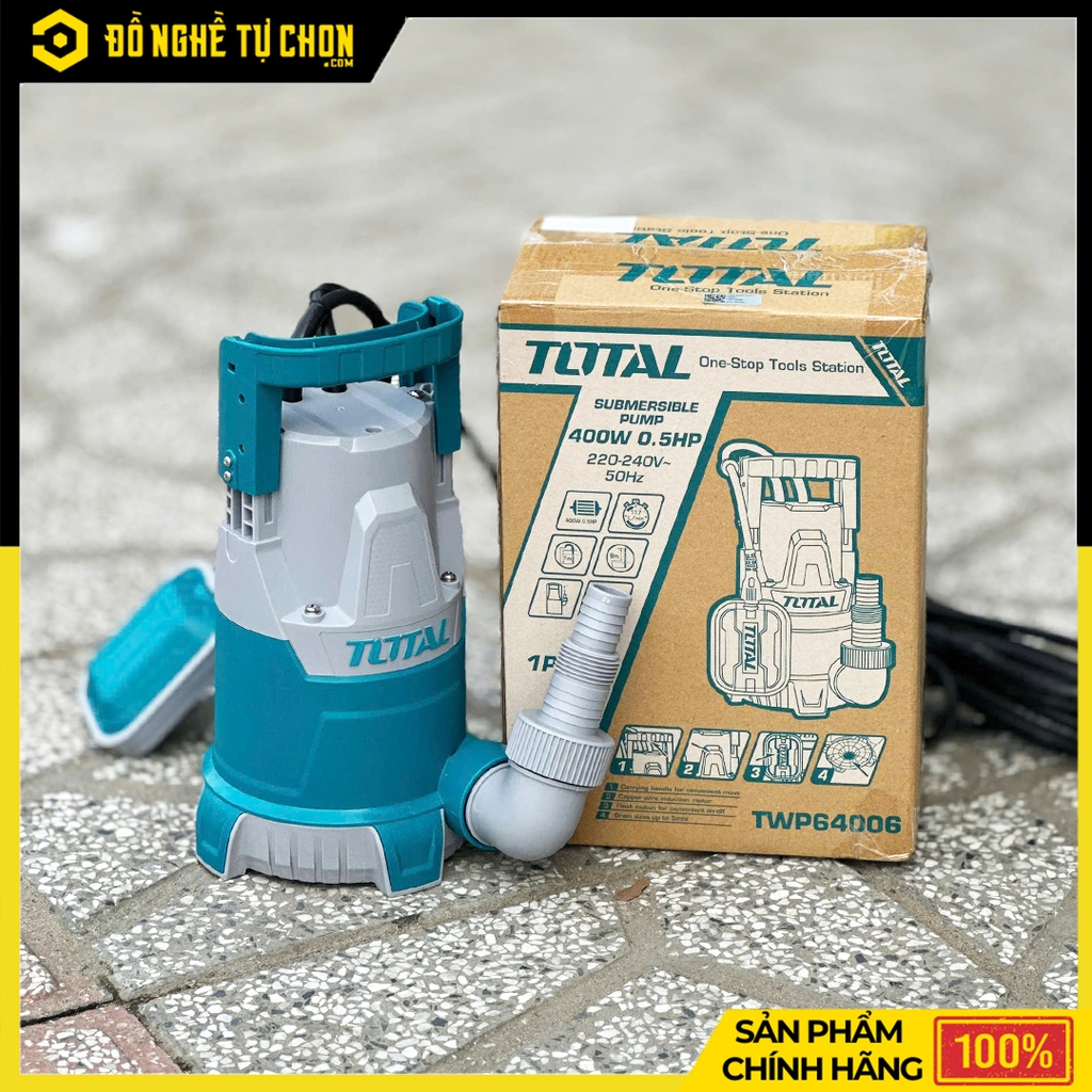Máy bơm chìm nước sạch dùng điện - Hiệu Total - Model: TWP64006 - Công suất: 400W