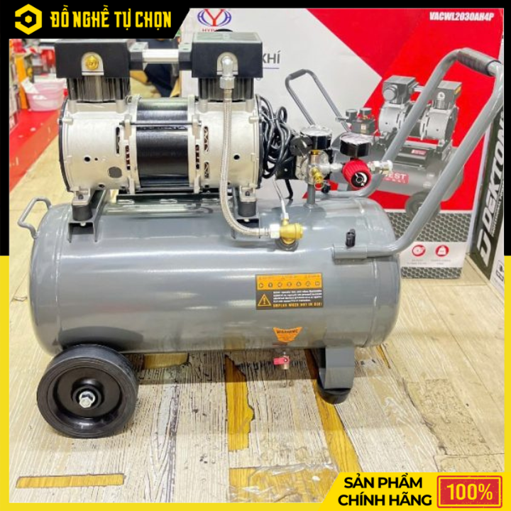 Máy Nén Khí Không Dầu Hybest VACWL2030AH4P 30L – 2HP, 9.3 Bar, Độ Ồn Thấp | Hàng Chính Hãng, Có VAT