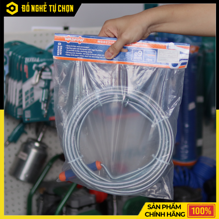 Dây lò xo thông cống 9mmx10m WADFOW WDD2310 – Giải pháp thông tắc ống hiệu quả, bền bỉ -  Hàng Chính Hãng Có VAT