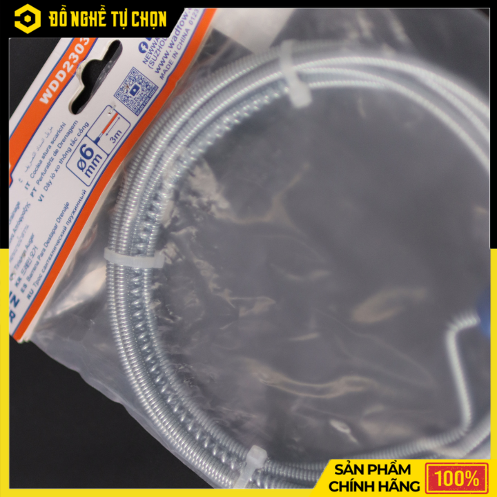 Dụng Cụ Thông Tắc Đường Ống 6mmx3m Wadfow WDD2303 – Hàng Chính Hãng Có VAT