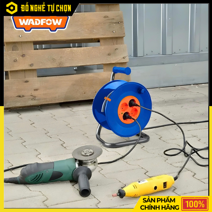 Cuộn Rulo Cuốn Dây Điện 25m Wadfow WEJ8380 Lõi Đồng Chất Lượng Cao, Cuốn Gọn Tiện Lợi Cho Công Trình Và Gia Đình | Hàng Chính Hãng, Có VAT