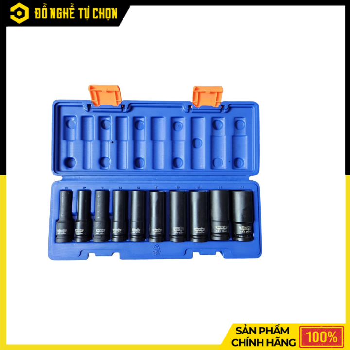 Bộ 10 Đầu Tuýp 1/2 Inch Wadfow WMS2D02 Thép Cr-V Chịu Lực Cao, Tháo Lắp Chính Xác Và Nhanh Chóng | Hàng Chính Hãng, Có VAT