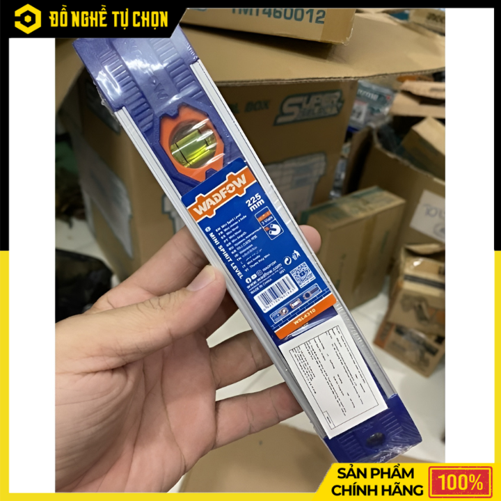 Thước Thủy Mini 225mm Wadfow WSL4310 – Có Nam Châm, 3 Lọ Nước | Hàng Chính Hãng, Có VAT
