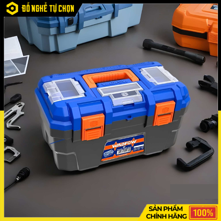 Thùng Đựng Đồ Nghề Wadfow WTB1316 16 Inch Khóa Nhựa – Không Gian Rộng, Sắp Xếp Gọn Gàng Hàng Chính Hãng, Có VAT