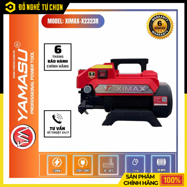 Máy Rửa Xe Ximax X2323R 2300W – Áp Lực Mạnh, Tự Hút Nước, Vệ Sinh Xe Và Sân Vườn Nhanh Chóng | Hàng Chính Hãng, Có VAT