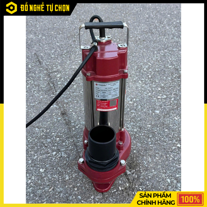 Máy Bơm Chìm Nước Thải Yamasu YA-F1500 – Lưu Lượng Siêu Lớn 22,5m³/H, Chuyên Hút Hố Móng Và Bùn Non Công Suất 1500W | Hàng Chính Hãng, Có VAT