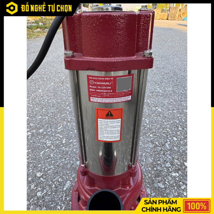 Máy Bơm Chìm Nước Thải Cắt Rác Yamasu YA-CR1500 – Công Suất 1500W, Cắt Rác Mạnh Mẽ, Thoát Nước Nhanh Cho Trang Trại Và Công Trình | Hàng Chính Hãng, Có VAT