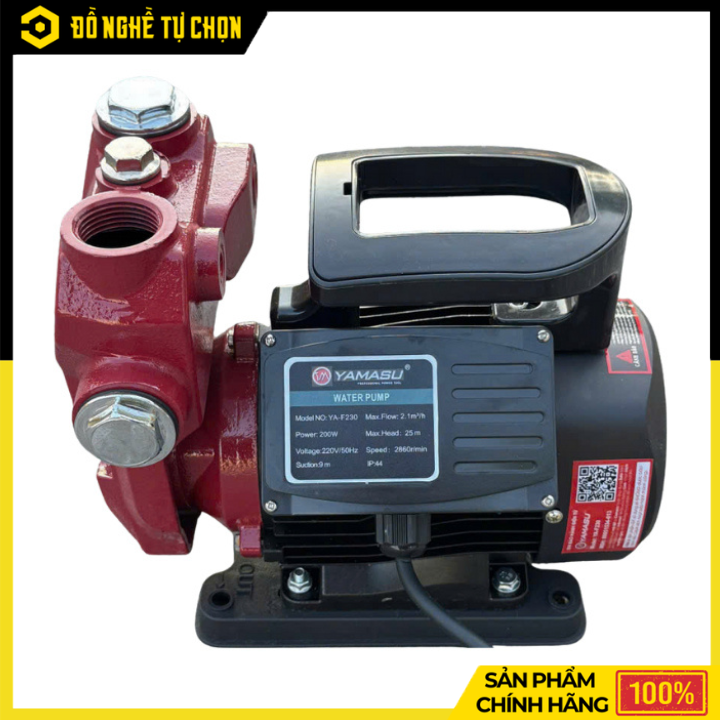 Máy Bơm Nước Chân Không Yamasu YA-F230 – Hút Sâu Mạnh Mẽ, Đẩy Cao Hiệu Quả Cho Gia Đình Và Nhà Vườn | Hàng Chính Hãng, Có VAT