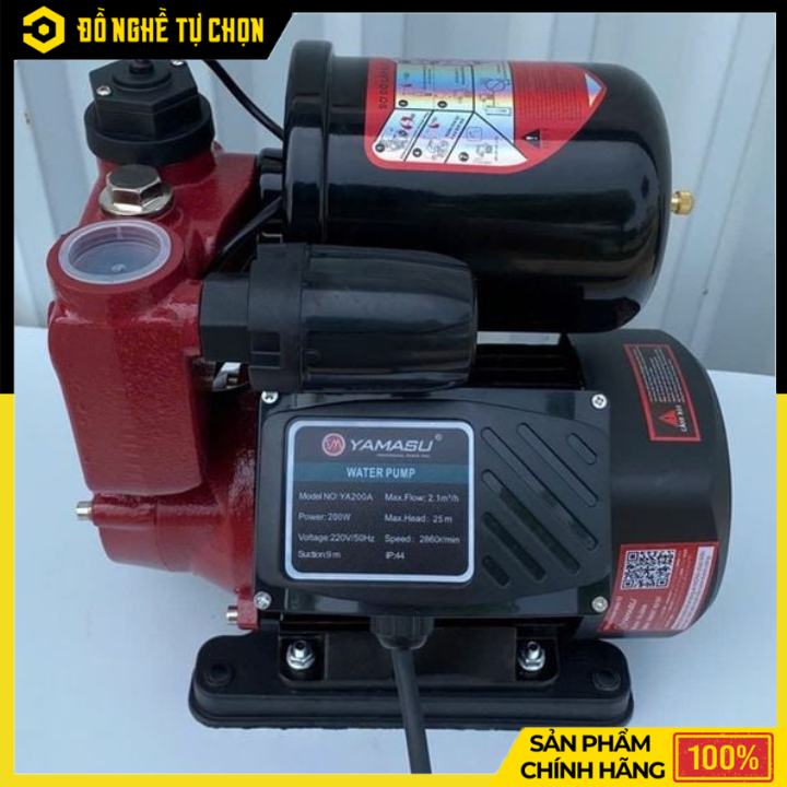 Máy Bơm Tăng Áp Điện Tử Yamasu YA-200A – Tự Động Kích Hoạt, Tăng Áp Mạnh Mẽ Cho Mọi Thiết Bị Nước Trong Nhà | Hàng Chính Hãng, Có VAT