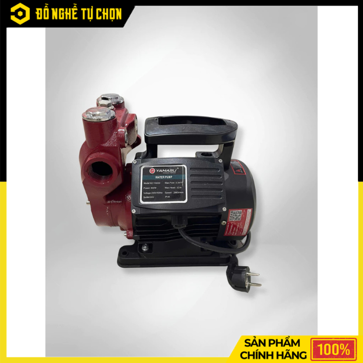 Máy Bơm Nước Yamasu YA-600 600W – Hút Sâu 9m, Đẩy Cao 32m, Cấp Nước Mạnh Mẽ Cho Gia Đình Và Nhà Vườn | Hàng Chính Hãng, Có VAT