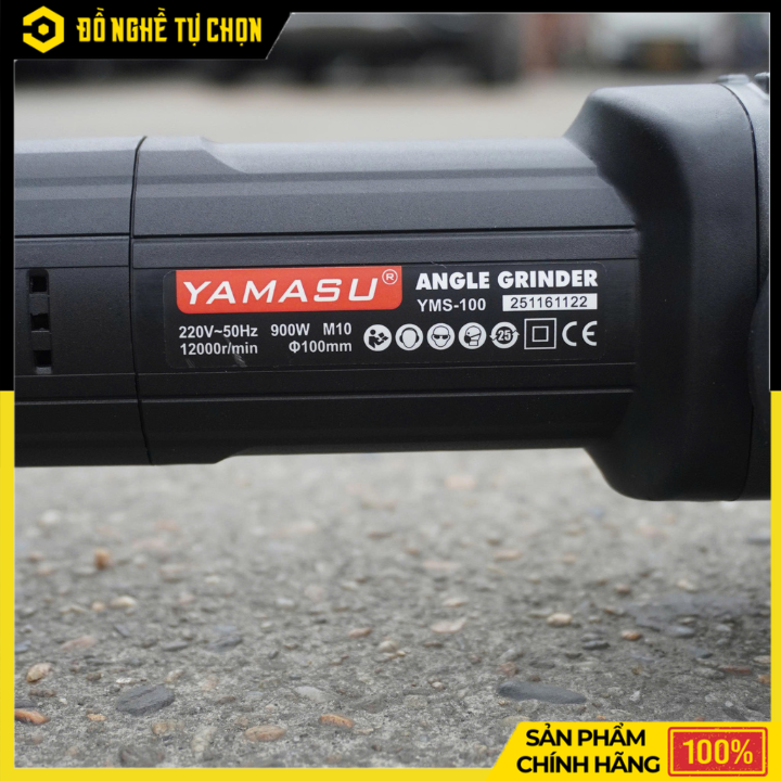 Máy Mài Góc Yamasu YMS-100-02 100mm Công Suất Mạnh Thiết Kế Nhỏ Gọn – Hàng Chính Hãng, Có VAT