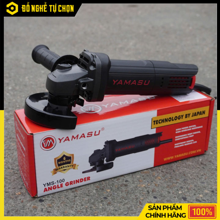 Máy Mài Góc Yamasu YMS-100-02 100mm Công Suất Mạnh Thiết Kế Nhỏ Gọn – Hàng Chính Hãng, Có VAT
