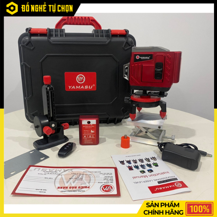 Máy Cân Bằng Laser 12 Tia Xanh Yamasu YMS-12D 360° | Hàng Chính Hãng, Có VAT