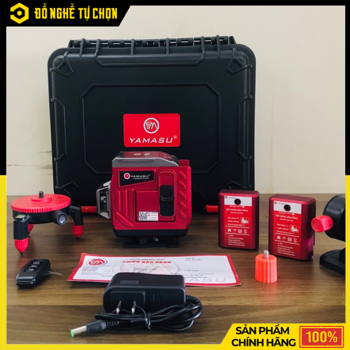 Máy Cân Bằng Laser 12 Tia Xanh Yamasu YMS-12D 360° | Hàng Chính Hãng, Có VAT