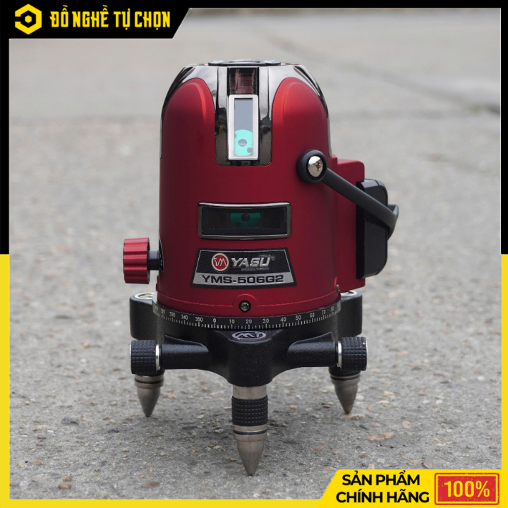 Máy Cân Mực Laser 5 Tia Xanh Yamasu YMS-155G2 Chip SHARP Siêu Sáng 25m | Hàng Chính Hãng, Có VAT