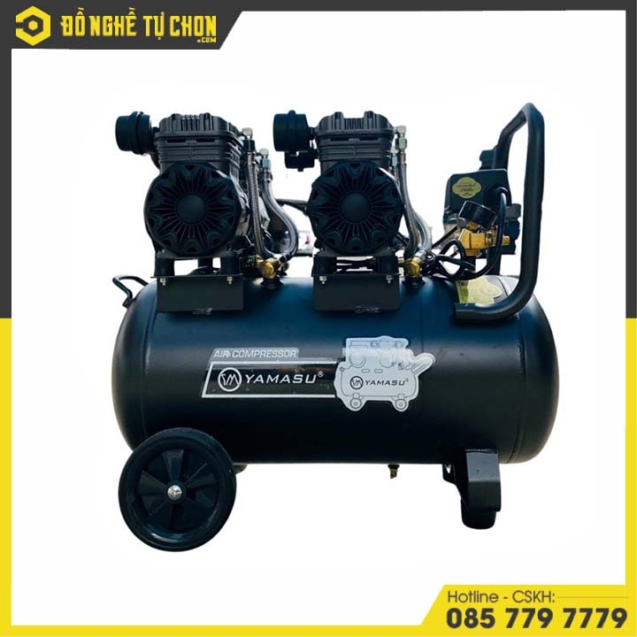 Máy Nén Khí Sạch Giảm Âm Không Dầu 50L - Nạp Hơi Siêu Nhanh Yamasu YMS 50N-2