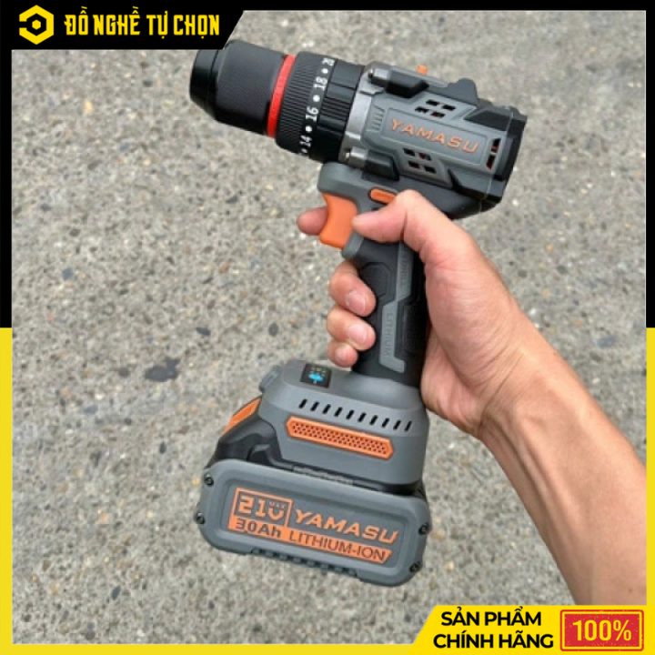 [BỘ] Máy Khoan Pin 21V Yamasu G13-100N Lực Siết 100Nm Brushless Chống Giật | Hàng Chính Hãng, Có VAT