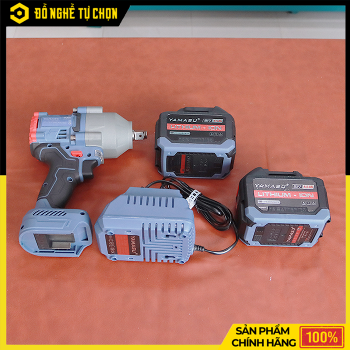 Máy Mở Ốc Pin YAMASU YMS-M800BL – Brushless – Lực Siết 850N/m – Bộ 2 Pin 21V – Hàng Chính Hãng Có VAT