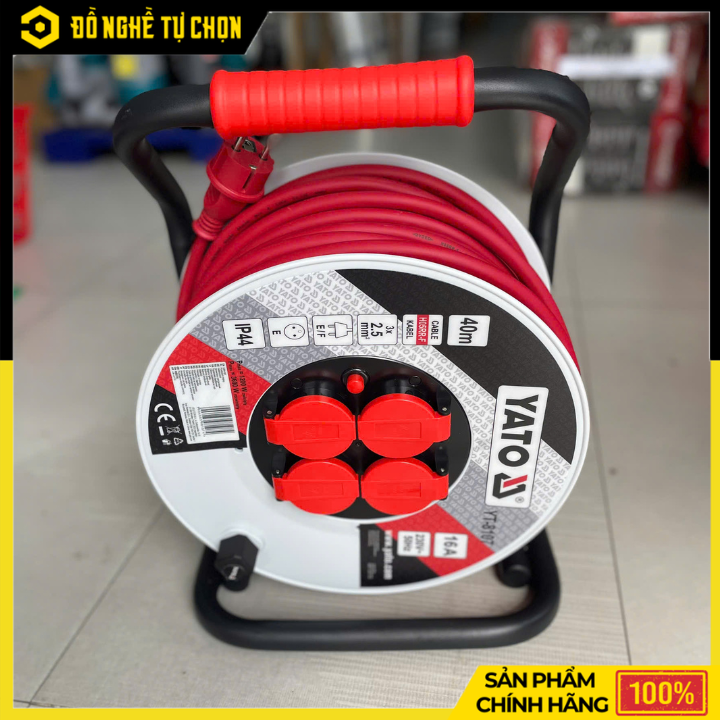 Cuộn Dây Điện Rulo 40m Yato YT-8107 – Lõi Đồng Nguyên Chất, An Toàn, Dẫn Điện Ổn Định | Hàng Chính Hãng, Có VAT