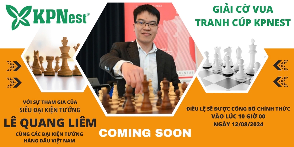 Kỳ Thủ Lê Quang Liêm sẽ tham gia Giải Cờ Vua KPNest 2024