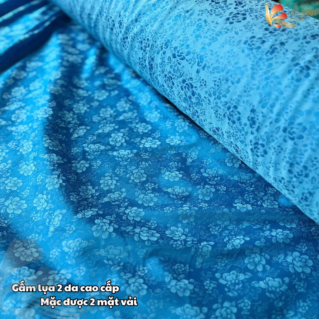 Vải lụa gấm 2 da Phượng Thúy khổ 1m50
