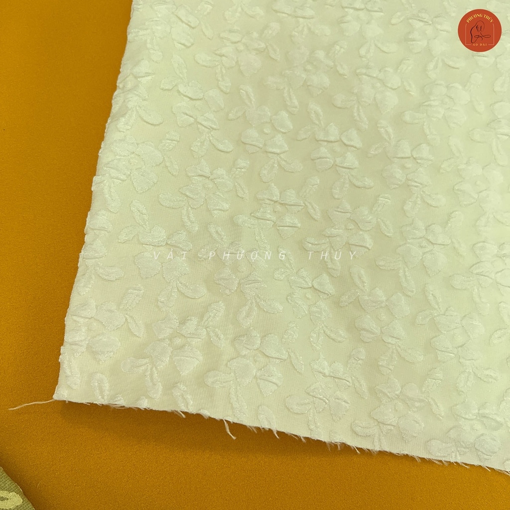 Vải Tafta hoa nổi Phượng Thúy khổ 1m50 | Vải may đầm váy