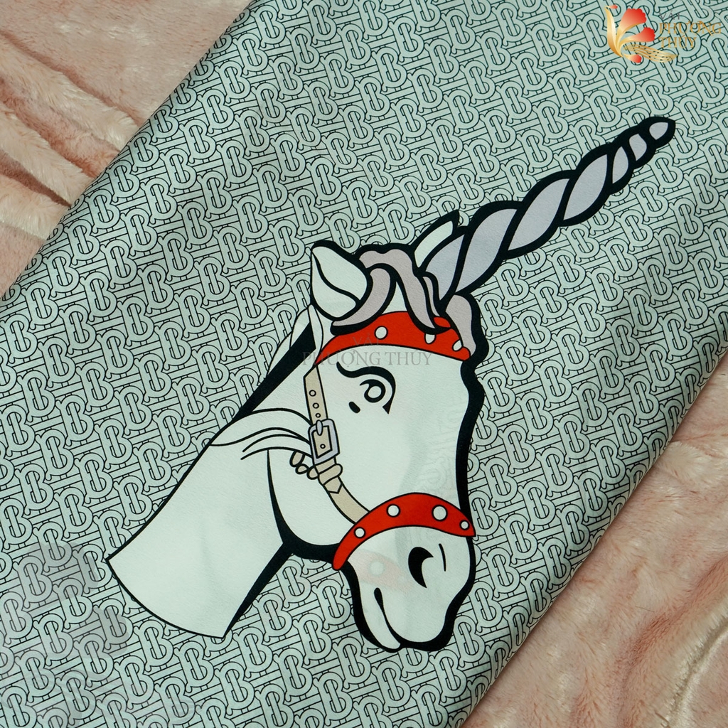 Vải lụa Satin họa tiết Phượng Thúy khổ 1m50 | Vải may pijama, đồ bộ