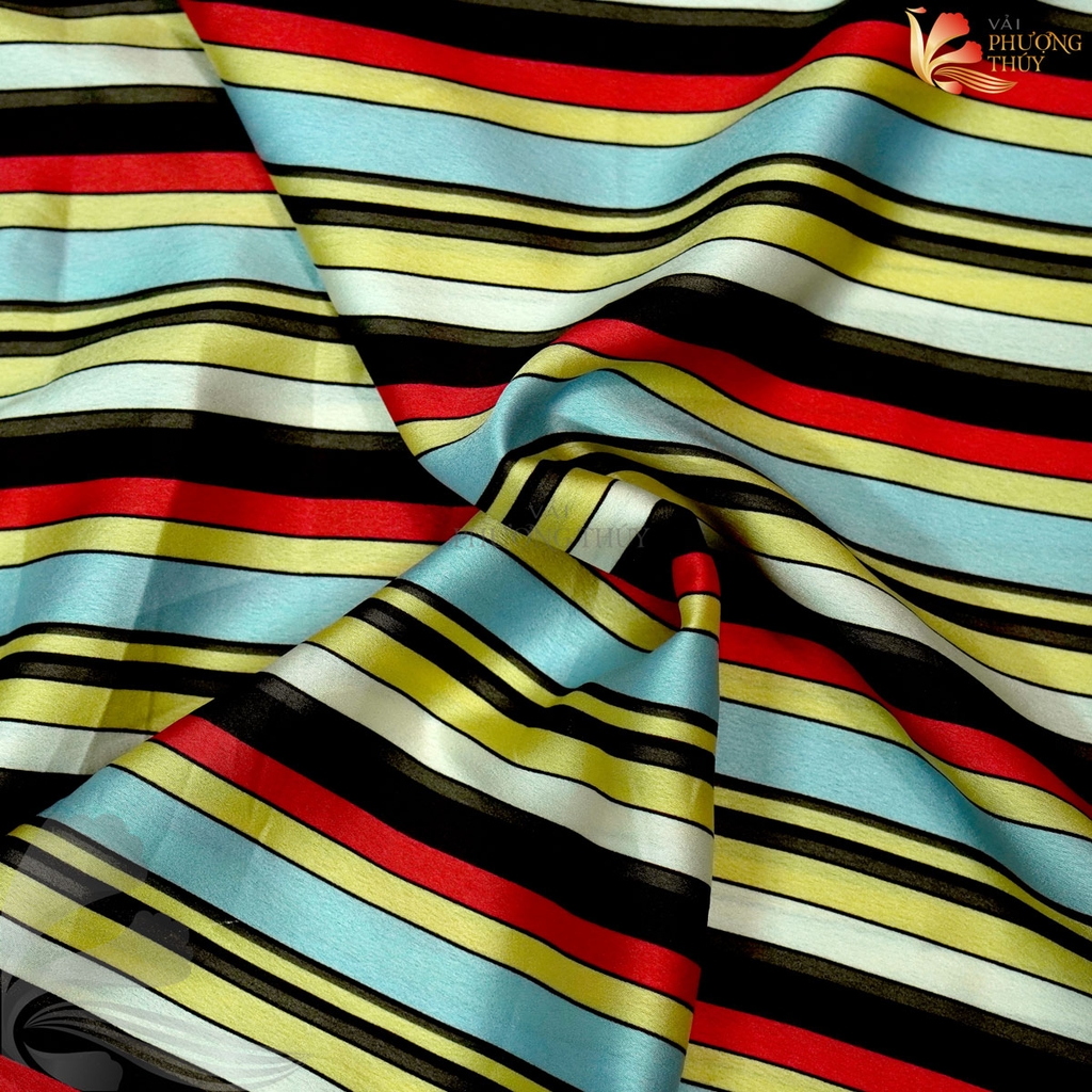 Vải lụa Satin họa tiết Phượng Thúy khổ 1m50 | Vải may pijama, đồ bộ
