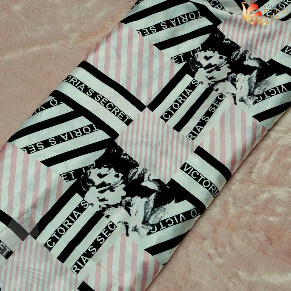 Vải lụa Satin họa tiết Phượng Thúy khổ 1m50 | Vải may pijama, đồ bộ