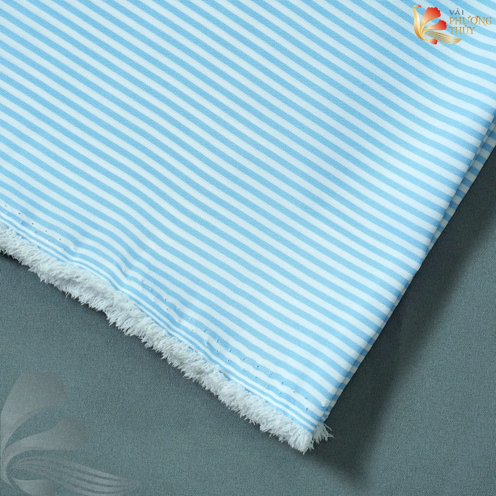 Vải kate sọc ngang Phượng Thuý khổ 1m50