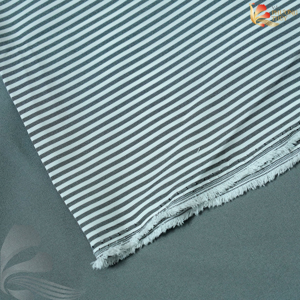 Vải kate sọc ngang Phượng Thuý khổ 1m50