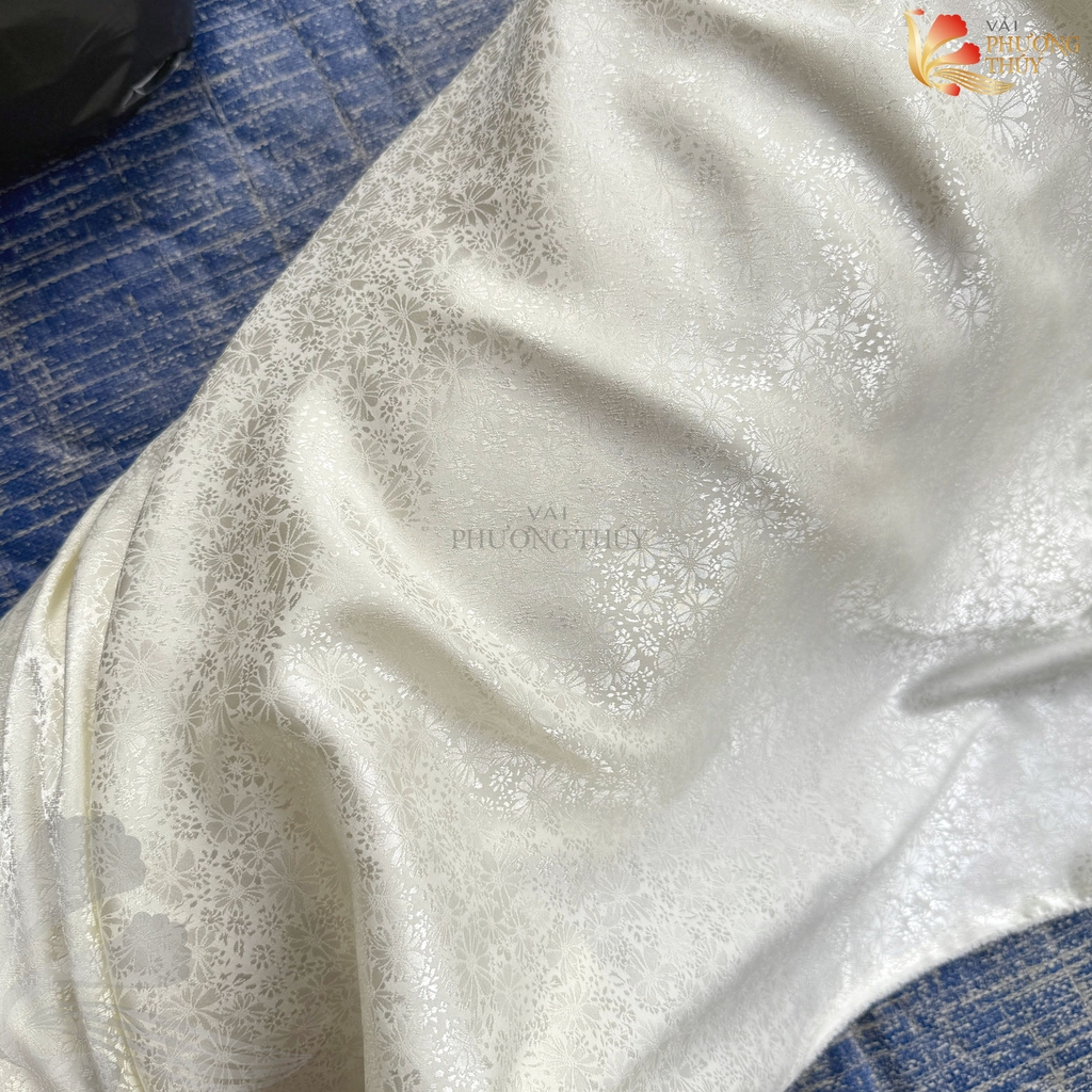 [MÀU 2] Vải lụa gấm Phượng Thúy khổ 1m50 - may áo dài đồ bộ bà ba