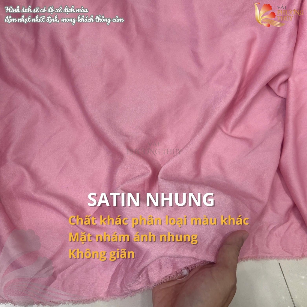 Vải lụa Satin trơn Phượng Thúy khổ 1m50