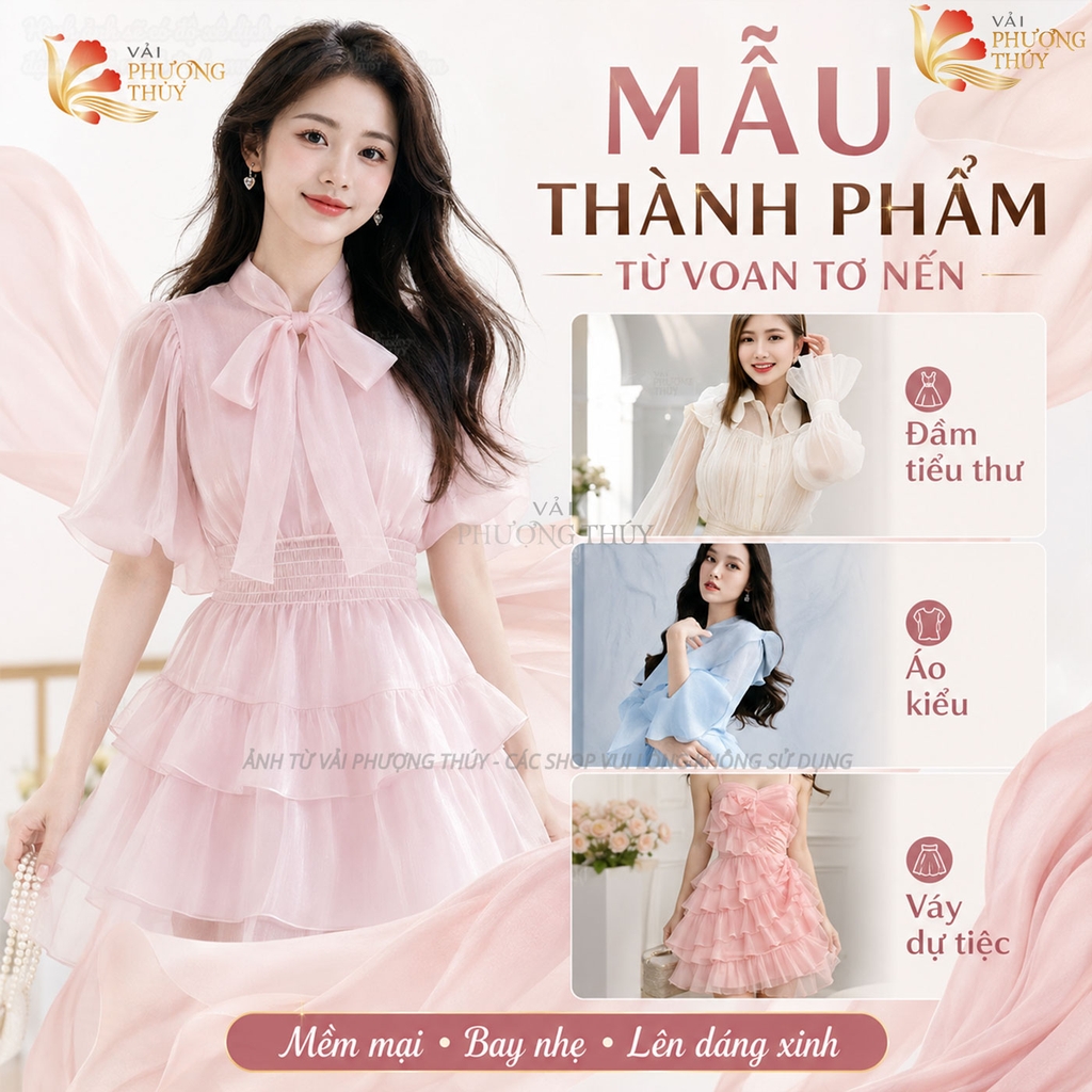 Vải tơ nến Phượng Thúy khổ 1m60