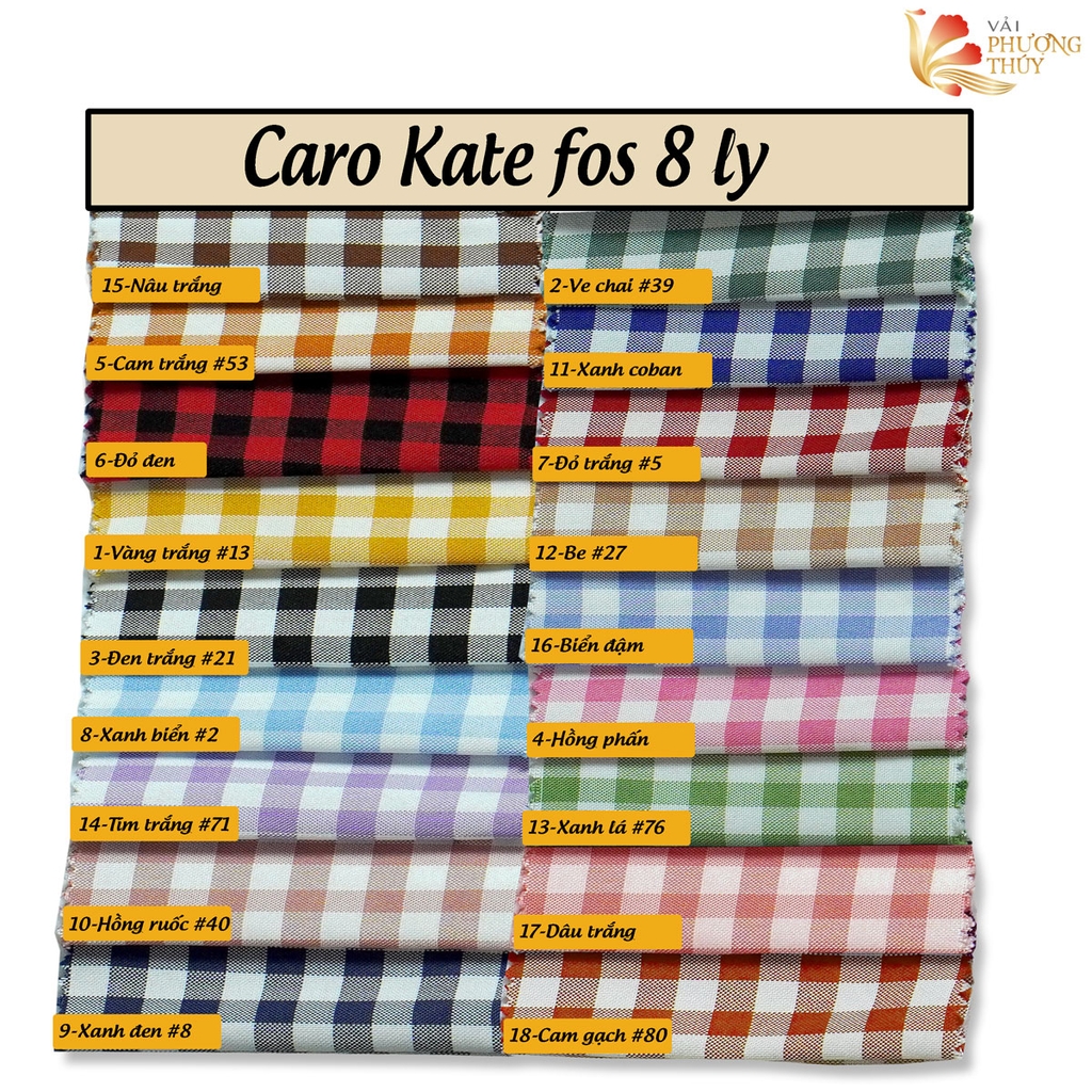 Vải kate fos caro 8 li Phượng Thúy khổ 1m50