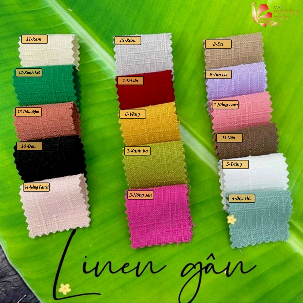 Vải Linen gân Phượng Thúy khổ 1m50