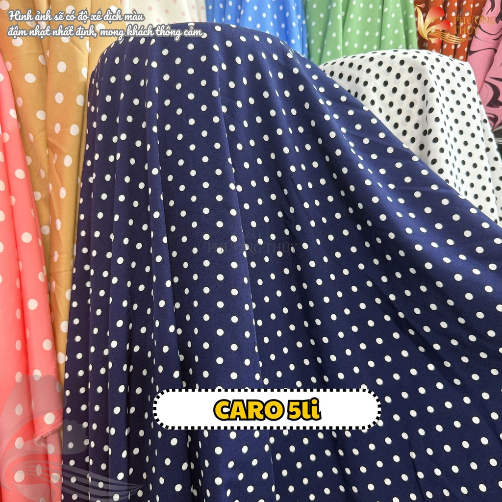 [MÀU 2] Vải Lụa nhật 100D họa tiết hoa nhí Phượng Thúy