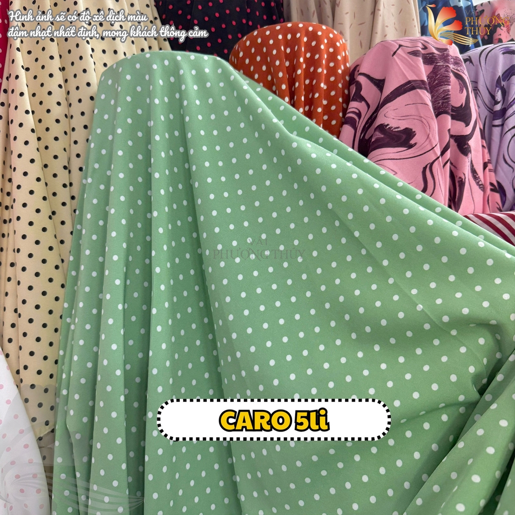 [MÀU 2] Vải Lụa nhật 100D họa tiết hoa nhí Phượng Thúy